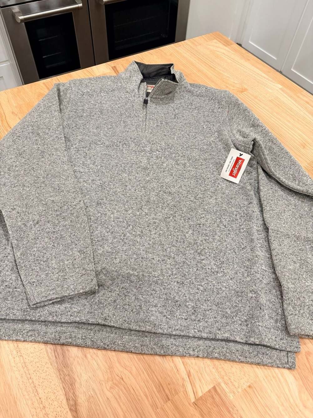 Wrangler Authentics Men's Textured Fleece Quarter-Zip Pullover